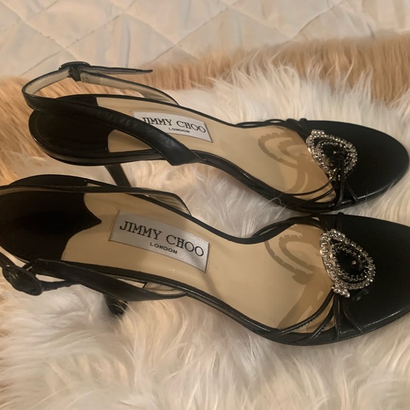 JIMMY CHOO BLACK BEADED SANDAL. - Picture 4 of 5